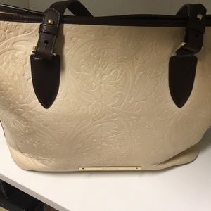 Brahmin cream and brown